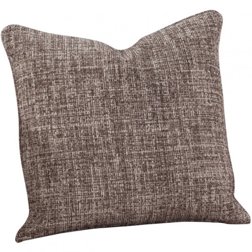 Luxe Down Throw Pillow 20x20 in Boost Tundra Textured Brown Fabric (Set of 2)