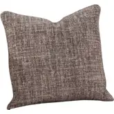 Luxe Down Throw Pillow 20x20 in Boost Tundra Textured Brown Fabric (Set of 2)