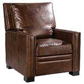 Britt Rechargeable Power Recliner in Gunner Coffee Brown Leather