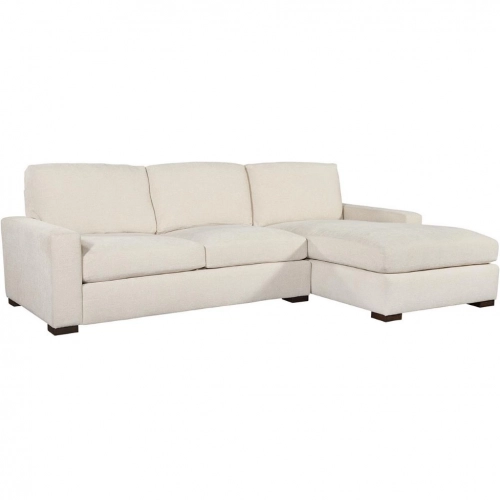 Cody Sectional Sofa with Right Facing Chaise in Cumberland Cream Fabric