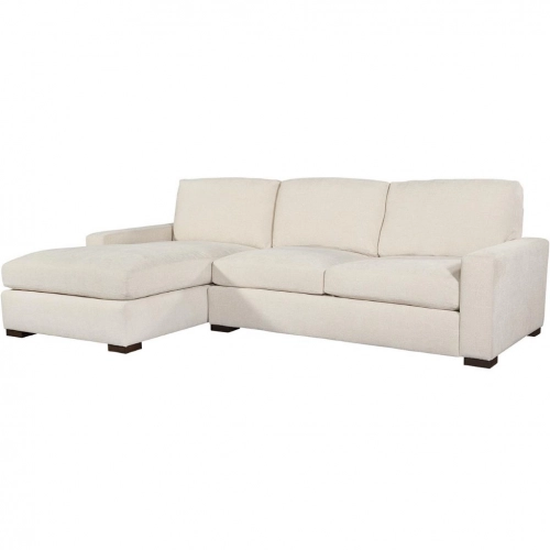 Cody Sectional Sofa with Left Facing Chaise in Cumberland Cream Fabric