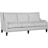 Dearborn Sofa in Hearth Nickel Gray Performance Fabric & Espresso Wood