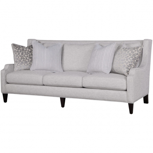 Dearborn Sofa in Hearth Nickel Gray Performance Fabric & Espresso Wood