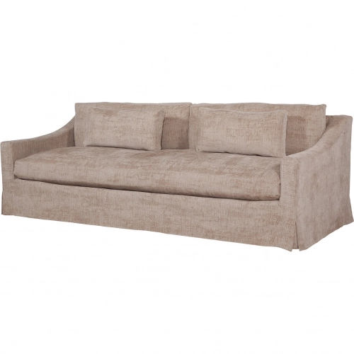 Dunne 96" Slipcover Sofa in Churchill Driftwood Brown Fabric