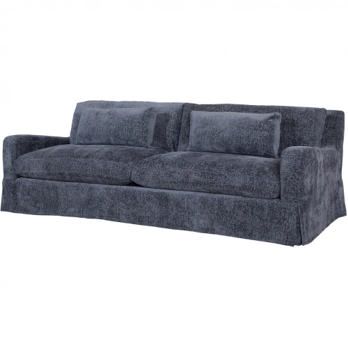 Hampton 96" Slipcover Sofa in Hannah Denim Blue Fabric