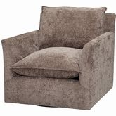 Mackey Swivel Accent Chair in Spectacle Fawn Brown Fabric