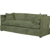 Morrison Sofa in Churchill Ivy Green Fabric w/ Old Gold Nailhead Trim