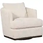 Mulholland Swivel Accent Chair in Disk Linen Neutral Fabric