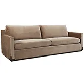 Nall 96" Sofa in Andrew Driftwood Brown Fabric & Brown Oak