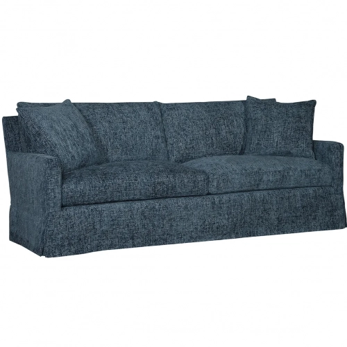 Pasadena 85" Slipcover Sofa in Norse Lake Blue Fabric