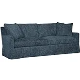 Pasadena 85" Slipcover Sofa in Norse Lake Blue Fabric