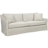 Pasadena 85" Slipcover Sofa in Focus Pebble Neutral Fabric