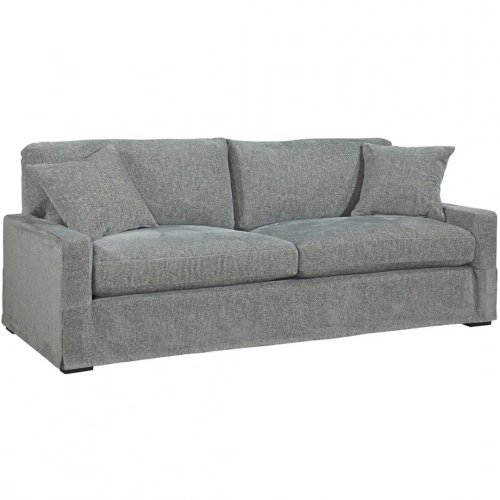 Peyton 87" Slipcover Sofa in Plushtone Mineral Gray Fabric