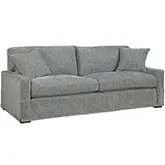Peyton 87" Slipcover Sofa in Plushtone Mineral Gray Fabric