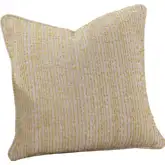 Luxe Down Throw Pillow 20x20 in Poem Apple Green Stripe Textured Fabric (Set of 2)