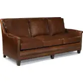 Prescott Sofa in Saddle Brown Top Grain Leather