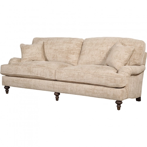 Sloane 89" Sofa in Churchill Driftwood Brown Fabric & Wood
