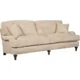 Sloane 89" Sofa in Churchill Driftwood Brown Fabric & Wood