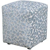 Stacey Ottoman in Shenandoah Stone Multicolor Pattern Fabric