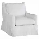 Trinity Swivel Accent Chair in Tidal Driftwood Neutral Fabric