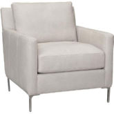 Turner Sofa in Royalton Smooth Pebble Leather & Metal