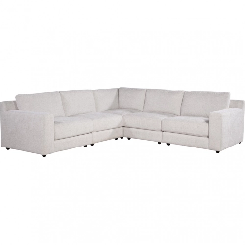 Ventura L Sectional Sofa in Nomad Snow Off White Fabric