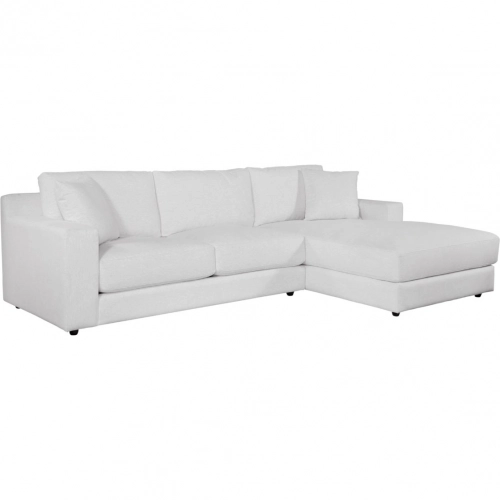 Ventura Sectional Sofa w/ Right Arm Facing Chaise in Nomad Snow Off White Fabric