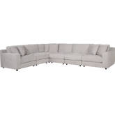 Ventura 6 Piece Sectional Sofa in Walden Natural Fabric