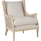 Walker Chair in Borneo Light Brown & Whitewash Wood