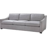 Dellwood Accent Chair in Royalton Smooth Pebble Light Gray Leather