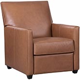 Dixon Rechargeable Power Recliner in Iceberg Cognac Brown Leather
