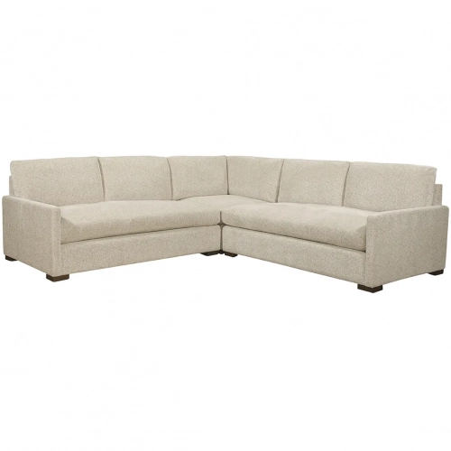 Grady 3 Piece Sectional Sofa in Plushtone Linen Fabric