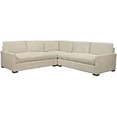 Grady 3 Piece Sectional Sofa in Plushtone Linen Fabric