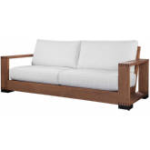 Mendocino Outdoor Sofa in Makar Pearl Fabric & Teak