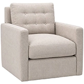 Oxford Swivel Accent Chair in Lambert Fog Fabric