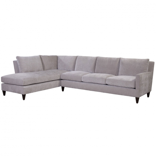 Rollins Sectional Sofa with Left Facing Chaise in Coverlet Sand Fabric