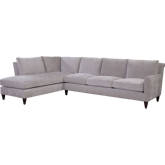 Rollins Sectional Sofa with Left Facing Chaise in Coverlet Sand Fabric