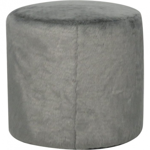 Searidge Round Ottoman in Lynx Mushroom Gray Fabric