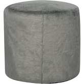 Searidge Round Ottoman in Lynx Mushroom Gray Fabric