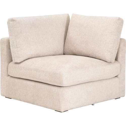Daley Modular Sectional Sofa Unit Corner Chair in Ivory Fabric