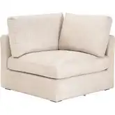 Daley Modular Sectional Sofa Unit Corner Chair in Ivory Fabric