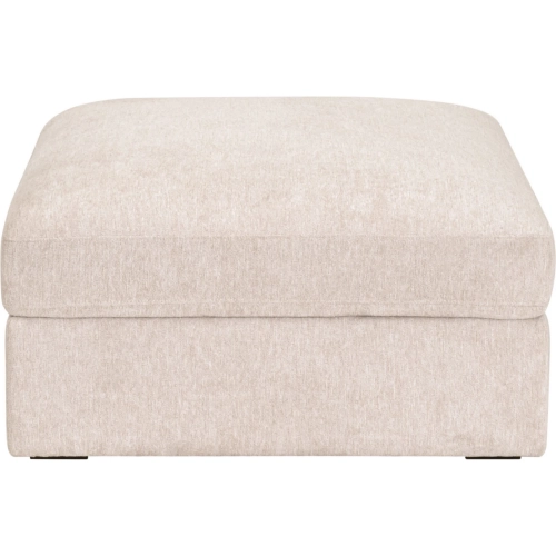 Daley Modular Storage Ottoman in Ivory Fabric