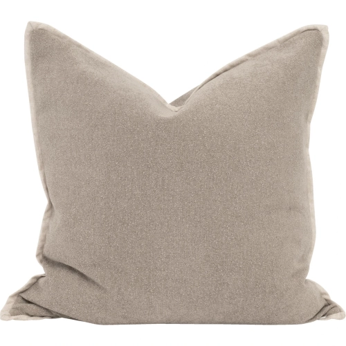The Not So Basic 22" Essential Pillow in Latte Micro Boucle Fabric (Set of 2)