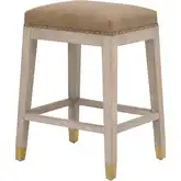 Wyatt Counter Stool in Ivanhoe Toast Vegan Leather & Natural Gray Ash