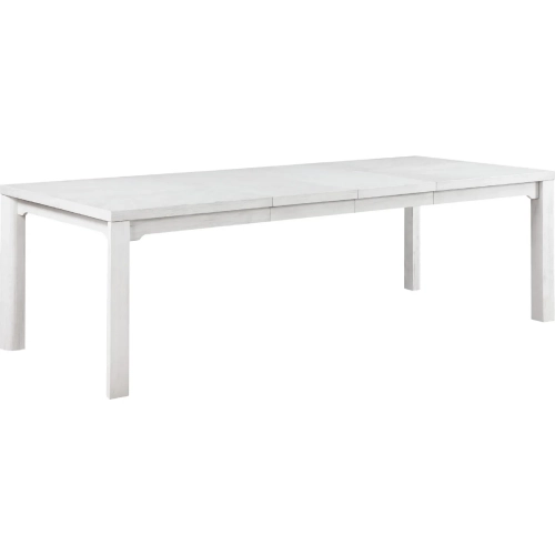 Dover 60 to 96" Extension Dining Table in Cerused White Oak Wood