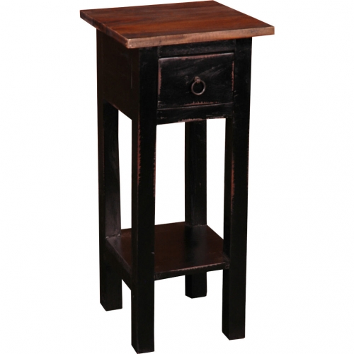 Cottage Narrow Side Table in Antique Black in Raftwood