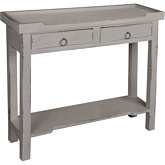 Cottage Console Table in Antique Gray Mahogany
