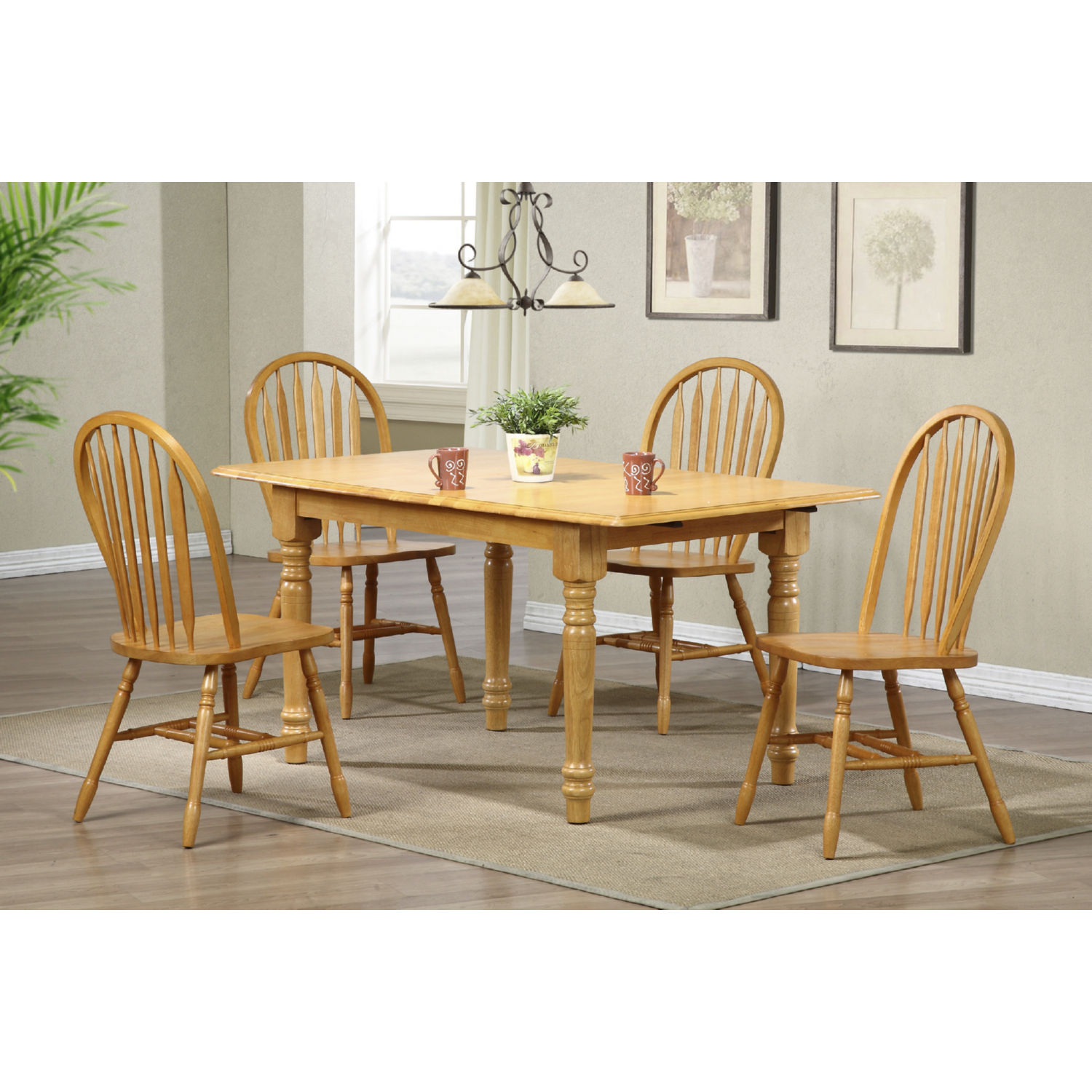 Sunset DLU-820-LO-2 Oak Selections Arrowback Dining Chair in Light