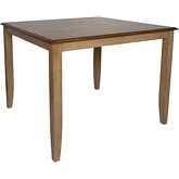 Brook 48" Square Counter Dining Table in Distressed Wheat & Brown
