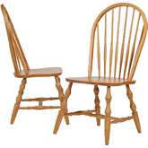 Oak Selections Windsor Spindleback Dining Chair in Light Oak (Set of 2)